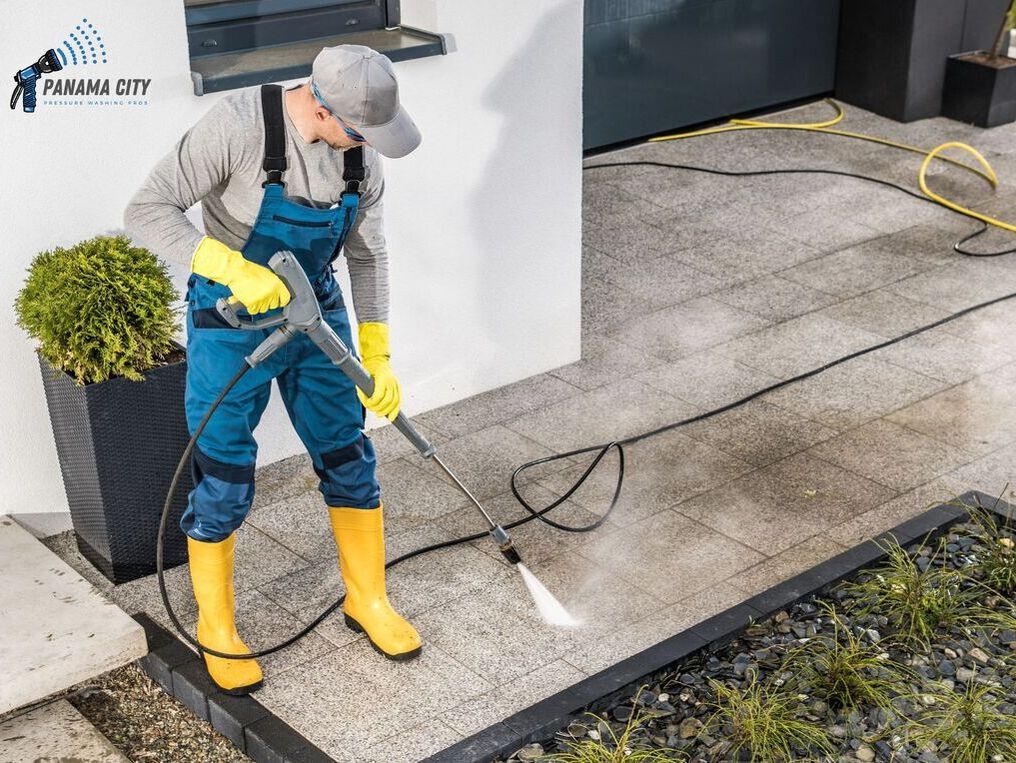 pressure washing patio in Panama City FL